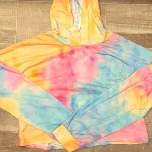 The-dye cropped hoodie